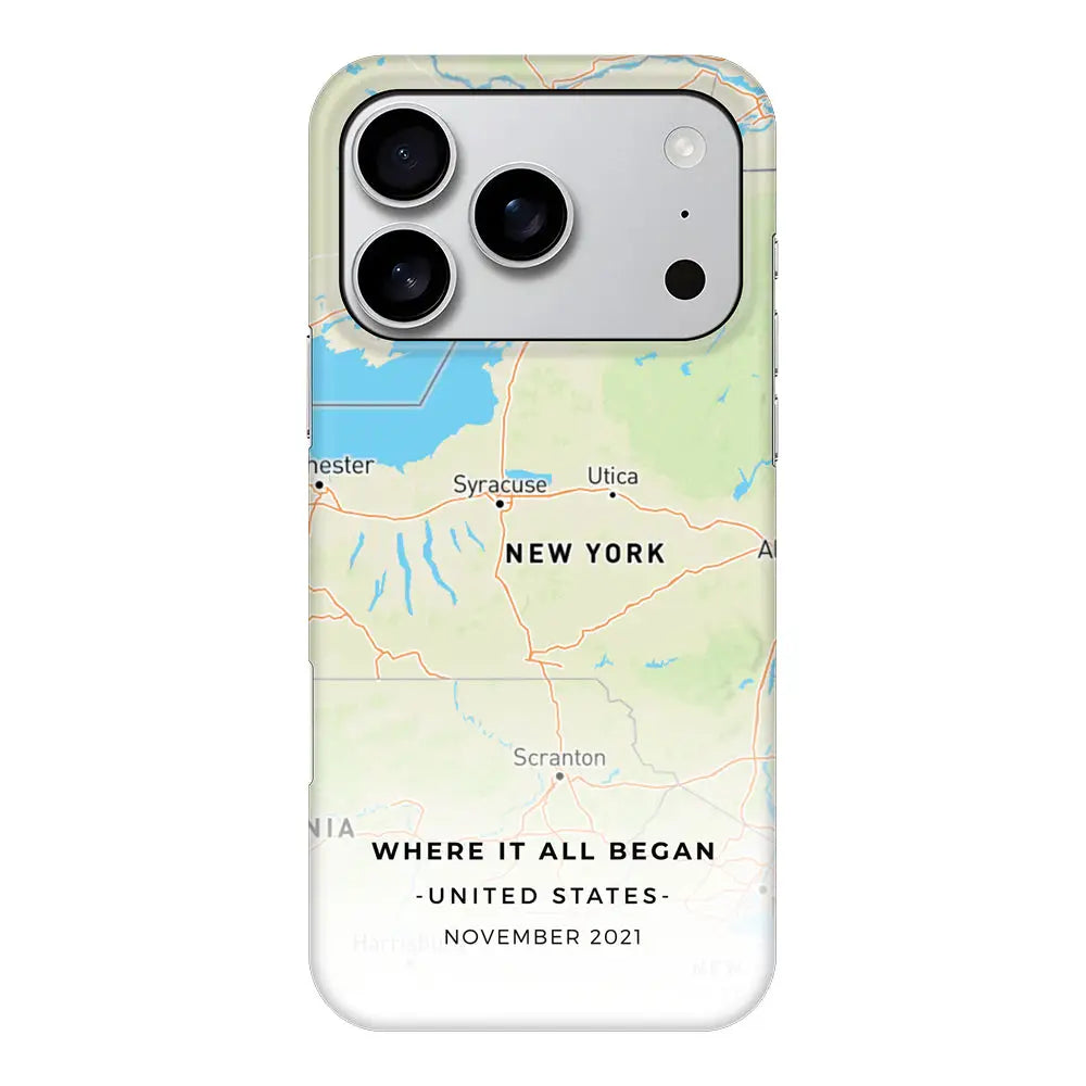 Apple iPhone 17 Pro / Snap MagSafe Personalized map, Phone Case - Stylizedd.com