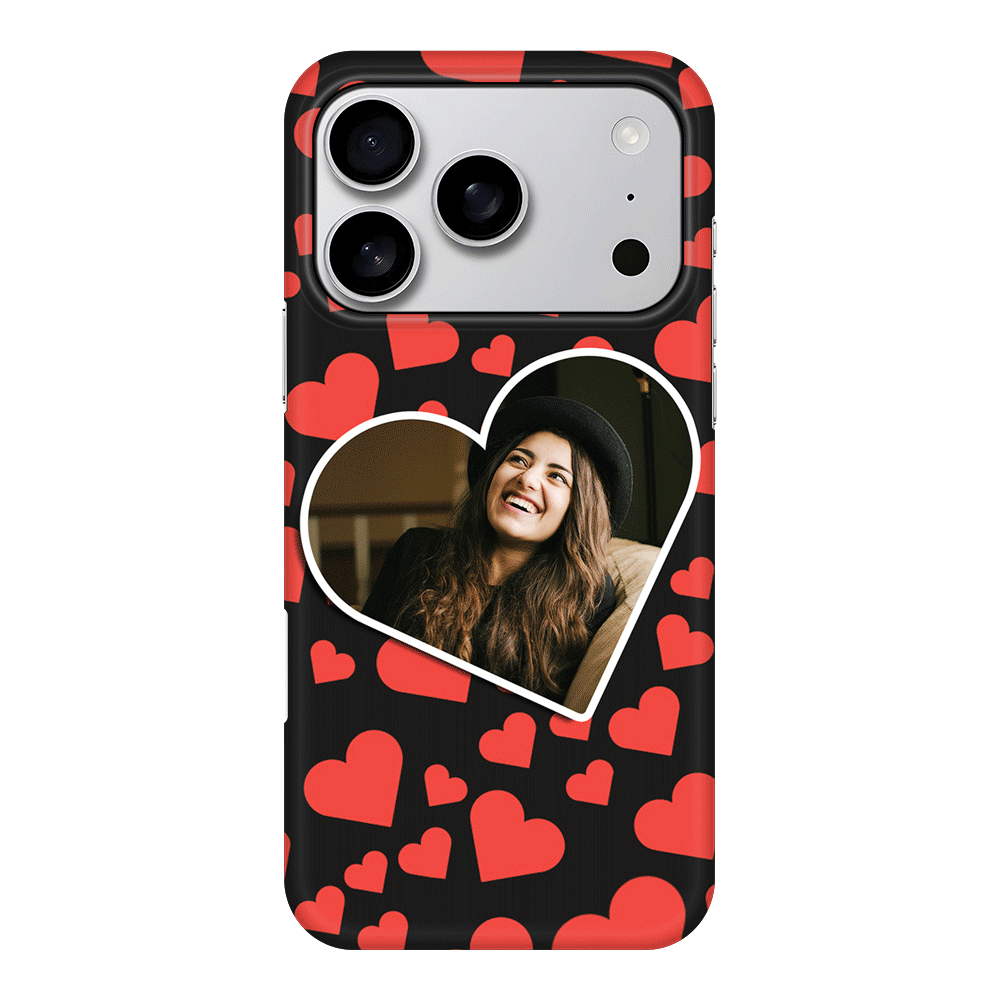 Apple iPhone 17 Pro / Snap MagSafe Custom Photo Heart shaped, Phone Case - Stylizedd.com