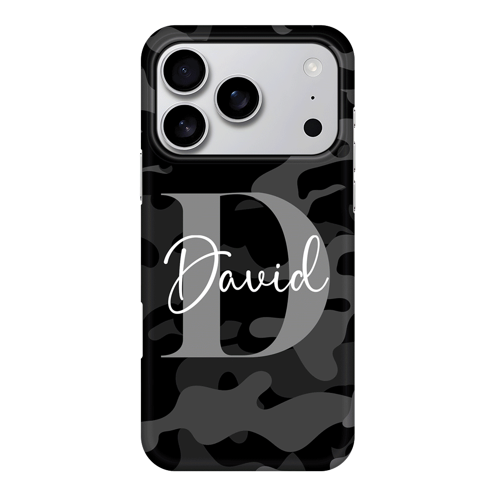 Apple iPhone 17 Pro / Snap MagSafe Personalized Name Camouflage Military Camo, Phone case - Stylizedd.com