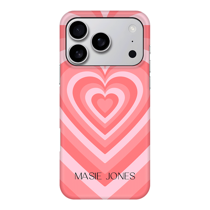 Apple iPhone 17 Pro / Snap MagSafe Personalized Name Retro Hearts, Phone Case - Stylizedd.com