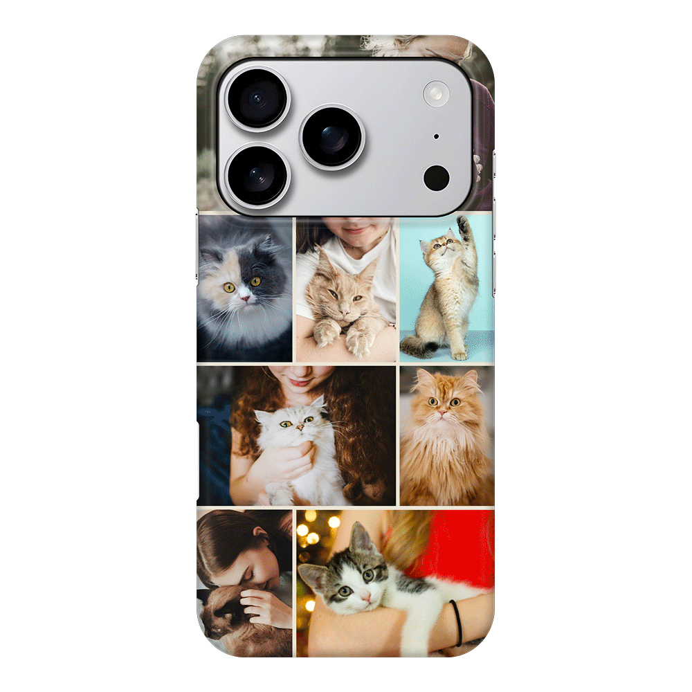 Apple iPhone 17 Pro / Snap MagSafe Personalised Photo Collage Grid Pet Cat, Phone Case - Stylizedd.com