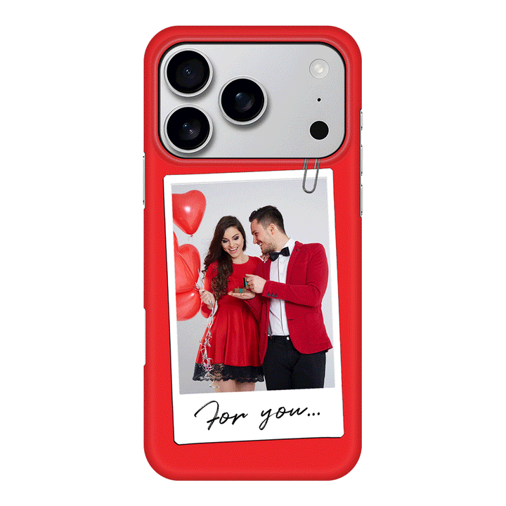 Apple iPhone 17 Pro / Snap MagSafe Personalized Polaroid Photo Valentine, Phone Case - Stylizedd.com