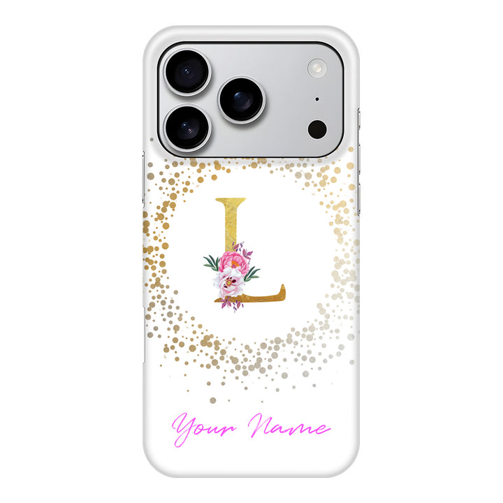 Apple iPhone 17 Pro / Snap MagSafe Floral Initial Phone Case - Stylizedd.com
