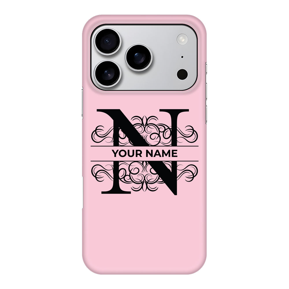 Apple iPhone 17 Pro / Snap MagSafe Split Floral Initial Phone Case - Stylizedd.com