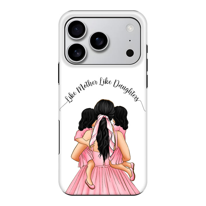 Apple iPhone 17 Pro / Tough MagSafe Mother 2 daughters Custom Clipart, Text Phone Case - Stylizedd.com