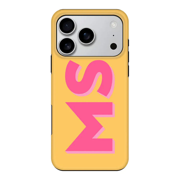Apple iPhone 17 Pro / Tough MagSafe Personalized Monogram Initial 3D Shadow Text Phone Case - Stylizedd.com