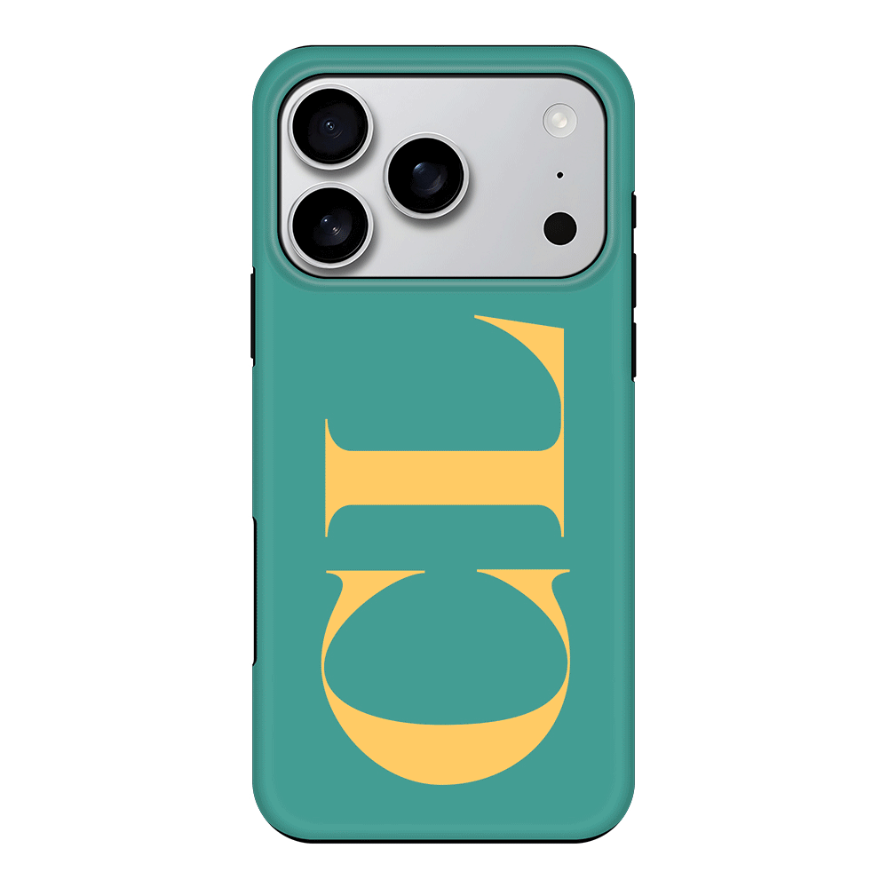 Apple iPhone 17 Pro / Tough MagSafe Personalized Monogram Large Initial 3D Shadow Text, Phone Case - Stylizedd.com