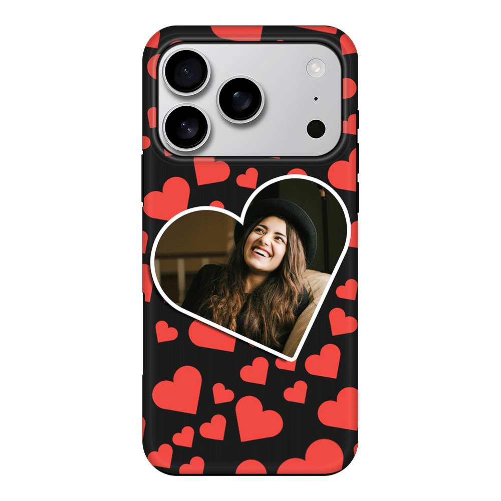 Apple iPhone 17 Pro / Tough MagSafe Custom Photo Heart shaped, Phone Case - Stylizedd.com