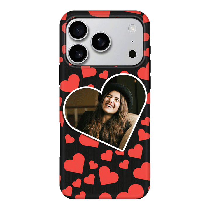 Apple iPhone 17 Pro / Tough MagSafe Custom Photo Heart shaped, Phone Case - Stylizedd.com