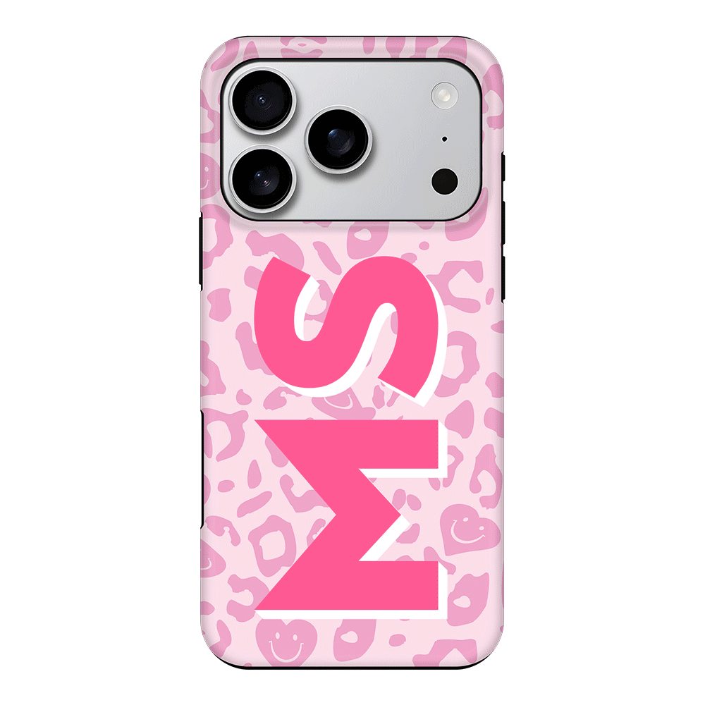 Apple iPhone 17 Pro / Tough MagSafe Custom Monogram Initial 3D Shadow Text Seamless Pattern, Phone Case - Stylizedd.com