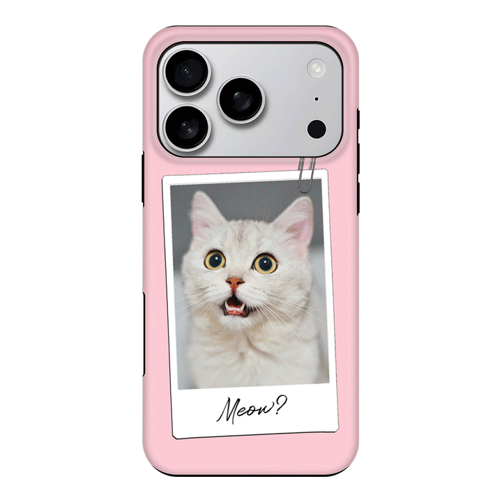 Apple iPhone 17 Pro / Tough MagSafe Polaroid Photo Pet Cat, Phone Case - Stylizedd.com