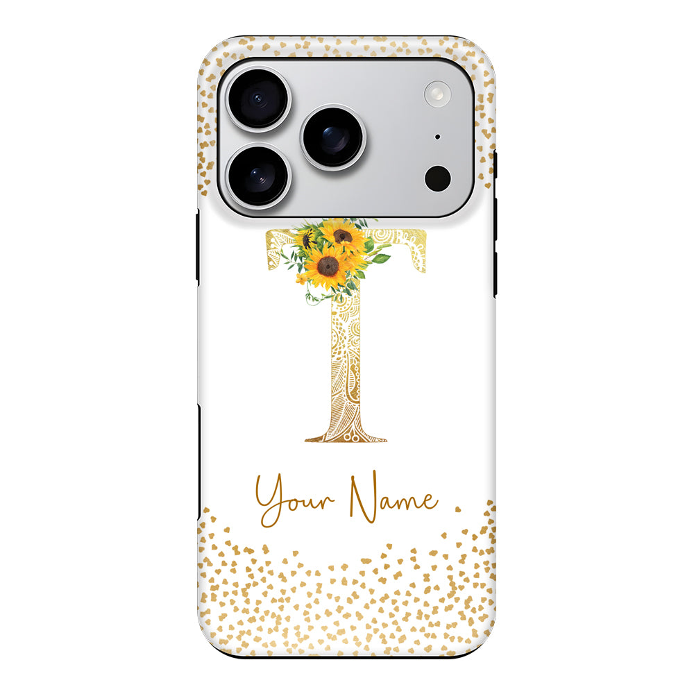 Apple iPhone 17 Pro / Tough MagSafe Floral Mandala Initial Phone Case - Stylizedd.com