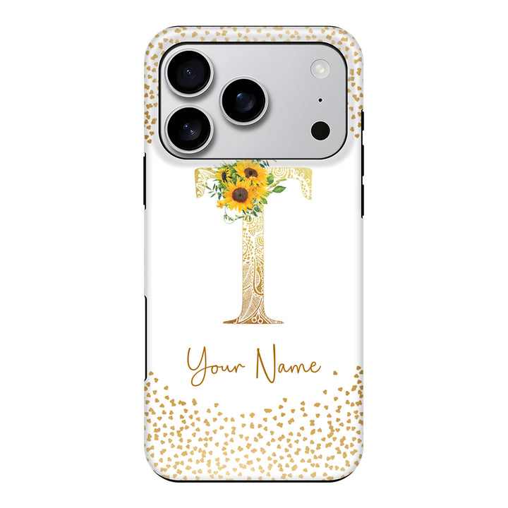 Apple iPhone 17 Pro / Tough MagSafe Floral Mandala Initial Phone Case - Stylizedd.com