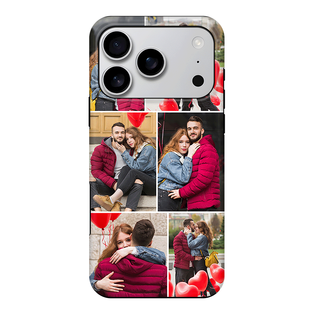 Apple iPhone 17 Pro / Tough MagSafe Personalised Valentine Photo Collage Grid, Phone Case - Stylizedd.com