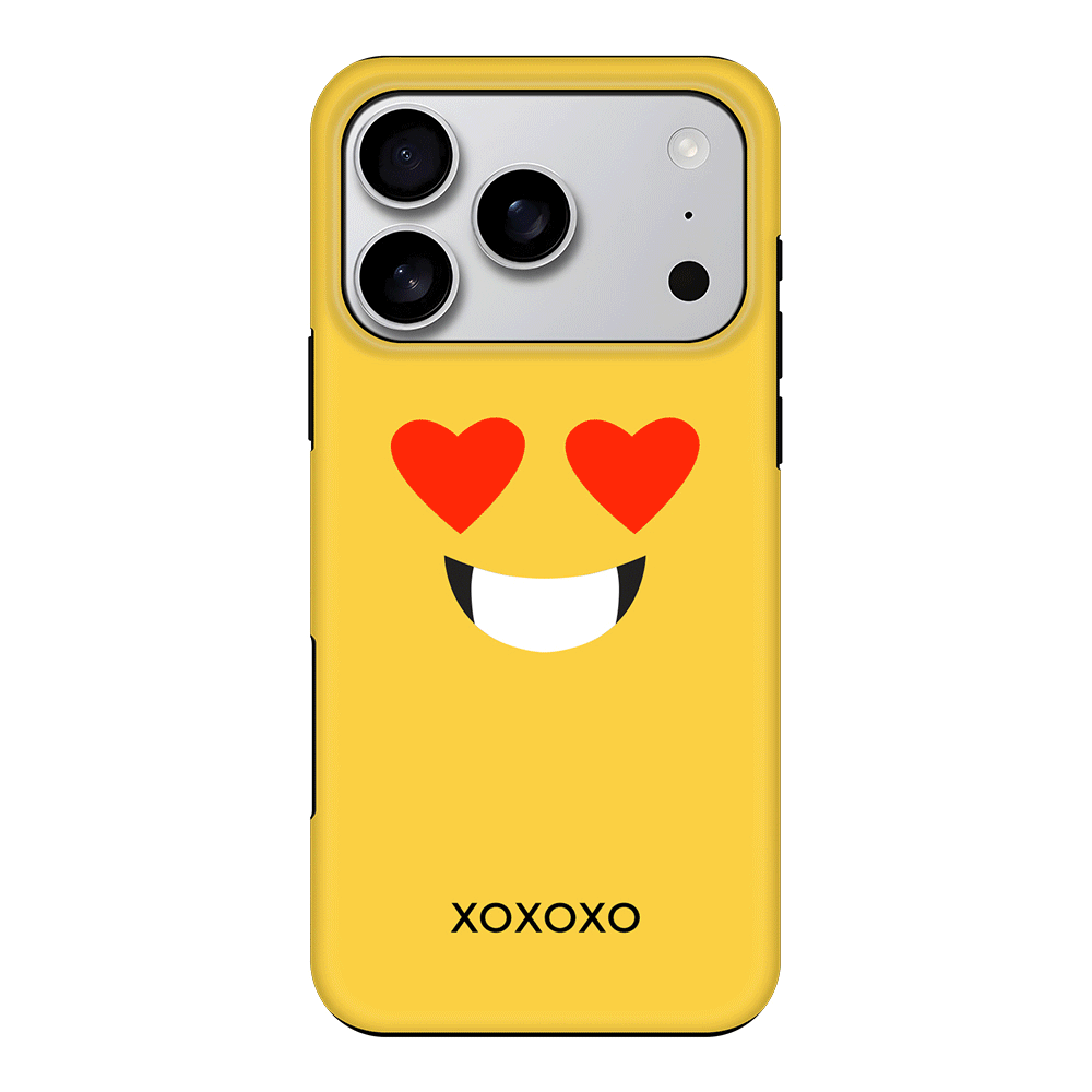Apple iPhone 17 Pro / Tough MagSafe Custom Text Emojis Emoticons Face, Phone Case - Stylizedd.com