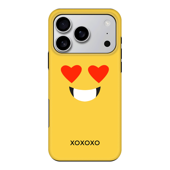 Apple iPhone 17 Pro / Tough MagSafe Custom Text Emojis Emoticons Face, Phone Case - Stylizedd.com