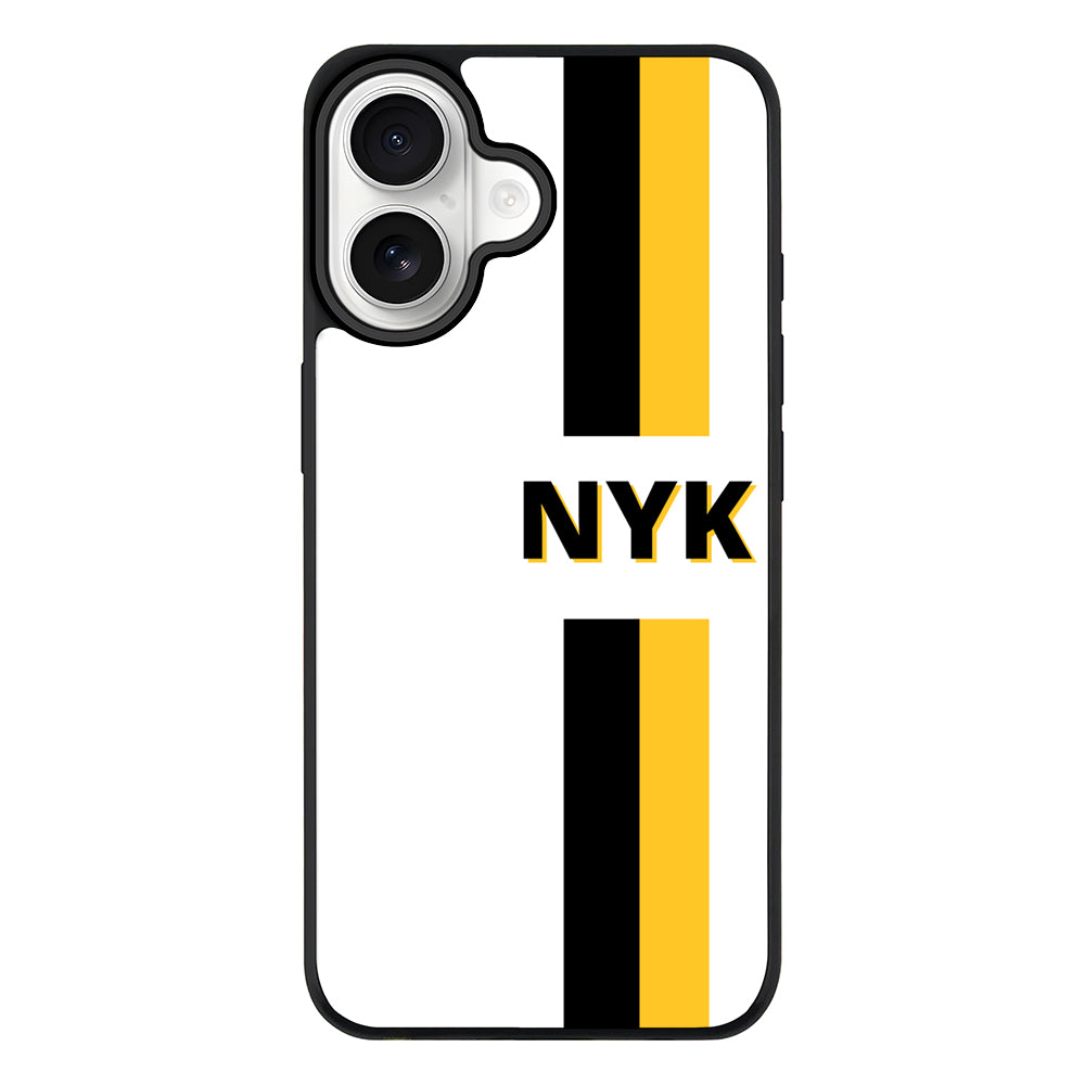 Apple iPhone 17 / Rugged MagSafe Custom Striped Monogram Phone Case - Stylizedd.com