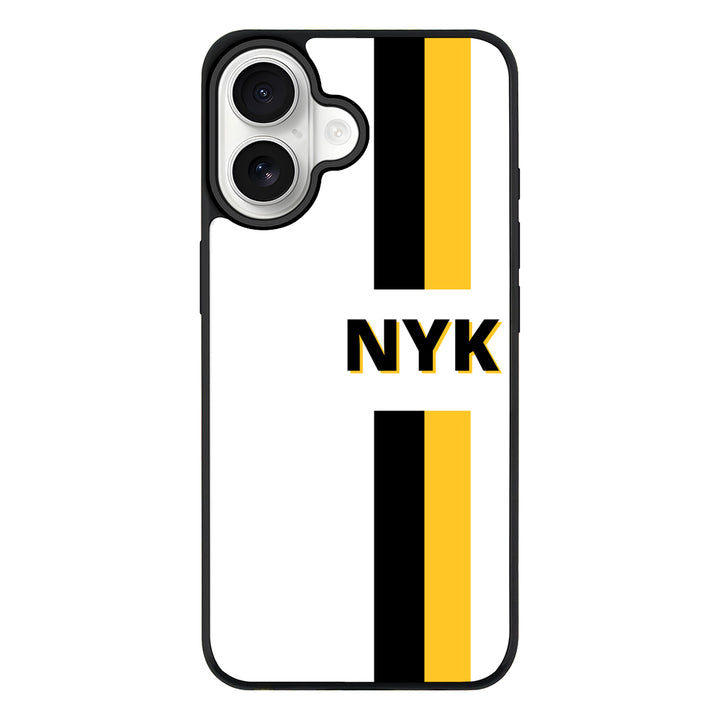 Apple iPhone 17 / Rugged MagSafe Custom Striped Monogram Phone Case - Stylizedd.com