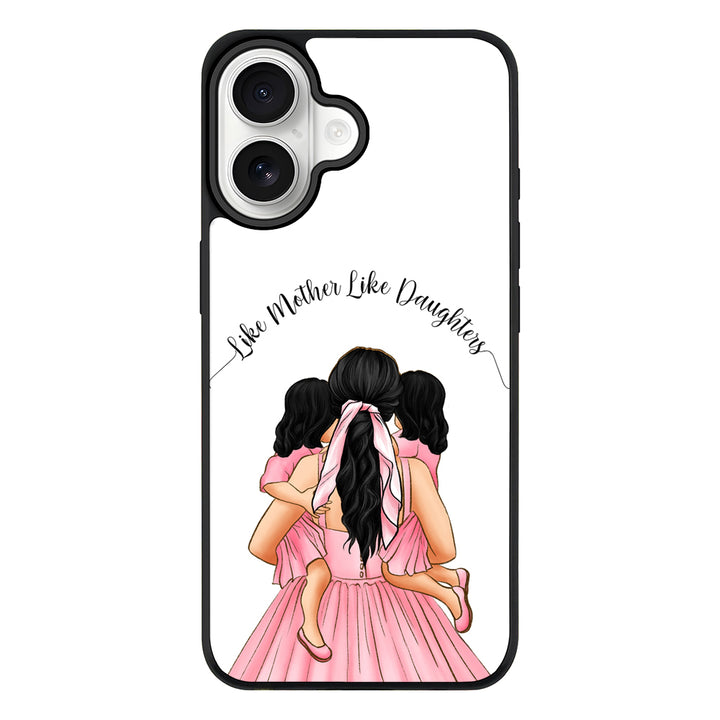 Apple iPhone 17 / Rugged MagSafe Mother 2 daughters Custom Clipart, Text Phone Case - Stylizedd.com