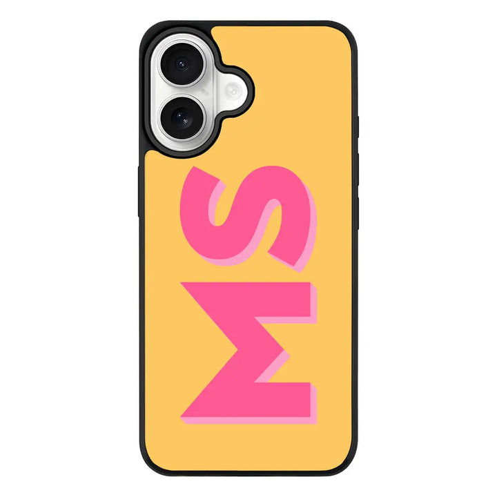 Apple iPhone 17 / Rugged MagSafe Personalized Monogram Initial 3D Shadow Text Phone Case - Stylizedd.com