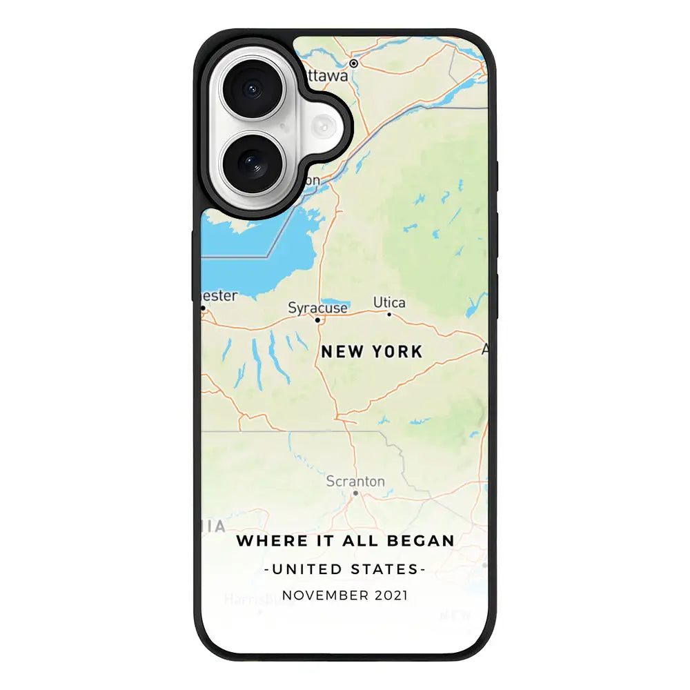Apple iPhone 17 / Rugged MagSafe Personalized map, Phone Case - Stylizedd.com