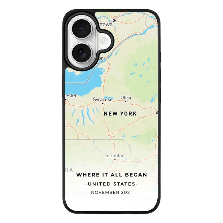 Apple iPhone 17 / Rugged MagSafe Personalized map, Phone Case - Stylizedd.com