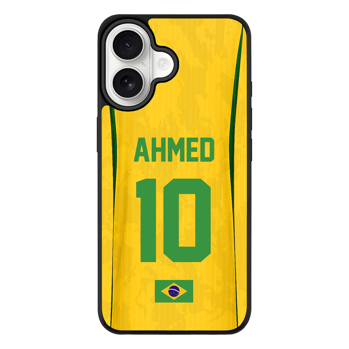 Apple iPhone 17 / Rugged MagSafe Personalized Football Jersey Phone Case Custom Name & Number - Stylizedd.com