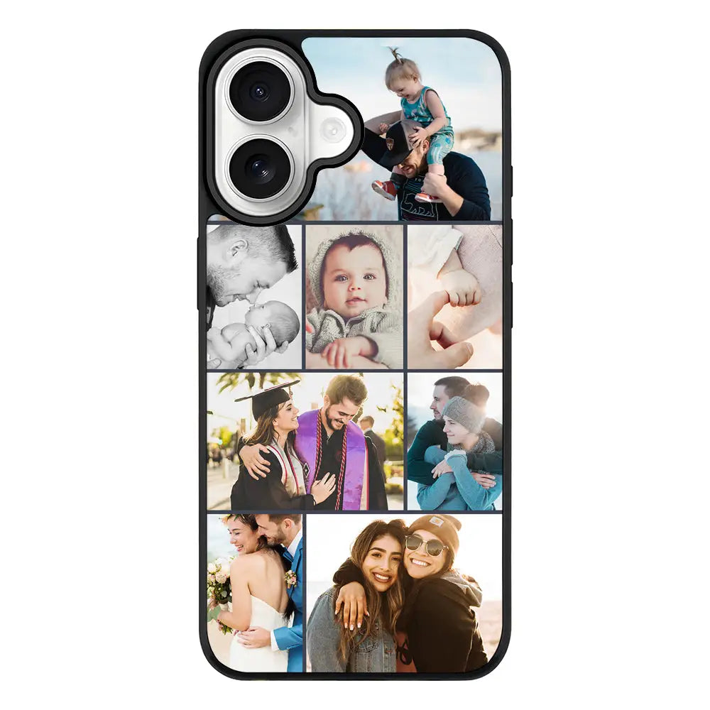 Apple iPhone 17 / Rugged MagSafe Personalised Photo Collage Grid Phone Case - Stylizedd.com