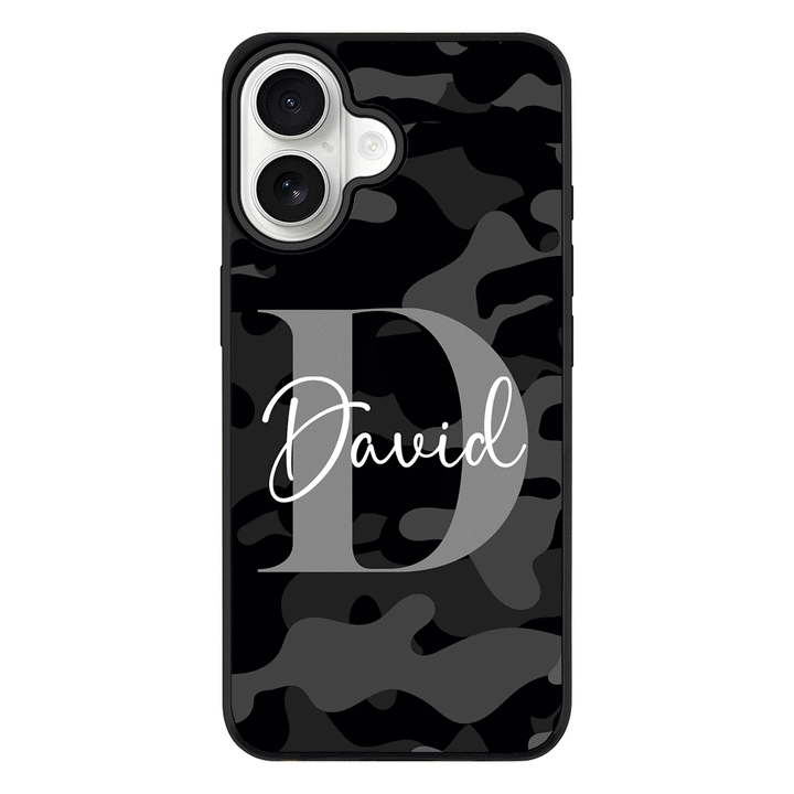 Apple iPhone 17 / Rugged MagSafe Personalized Name Camouflage Military Camo, Phone case - Stylizedd.com