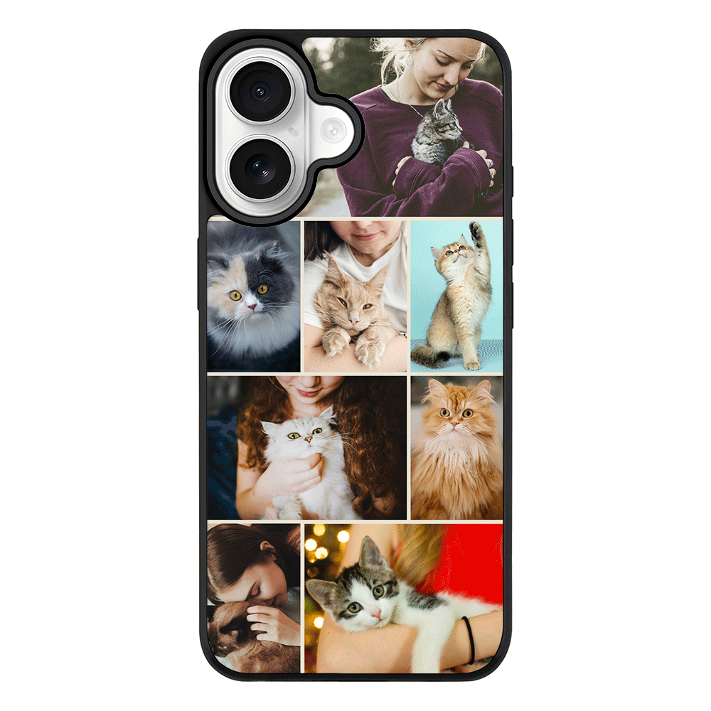Apple iPhone 17 / Rugged MagSafe Personalised Photo Collage Grid Pet Cat, Phone Case - Stylizedd.com