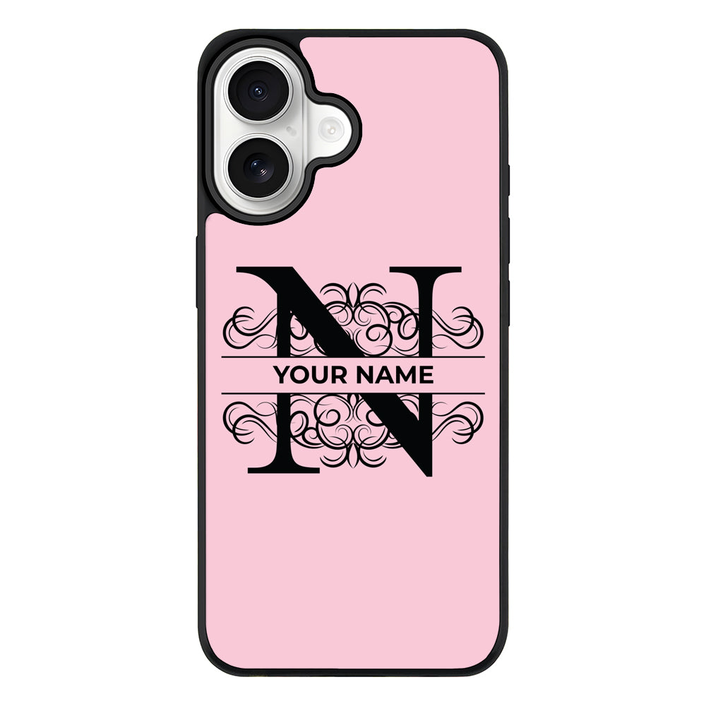 Apple iPhone 17 / Rugged MagSafe Split Floral Initial Phone Case - Stylizedd.com