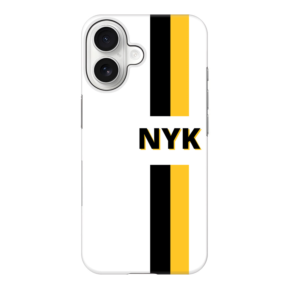 Apple iPhone 17 / Snap MagSafe Custom Striped Monogram Phone Case - Stylizedd.com