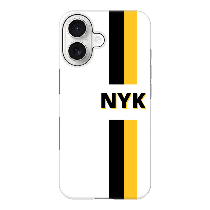 Apple iPhone 17 / Snap MagSafe Custom Striped Monogram Phone Case - Stylizedd.com