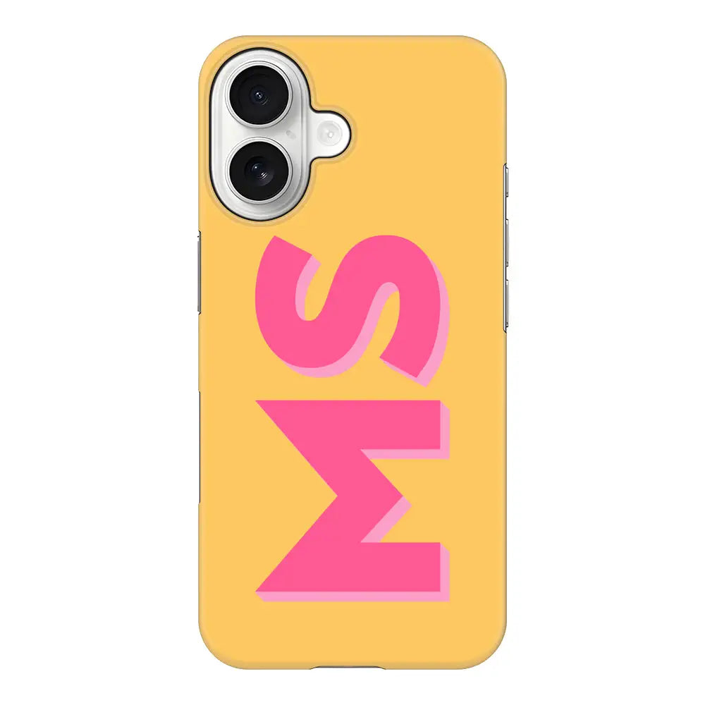 Apple iPhone 17 / Snap MagSafe Personalized Monogram Initial 3D Shadow Text Phone Case - Stylizedd.com