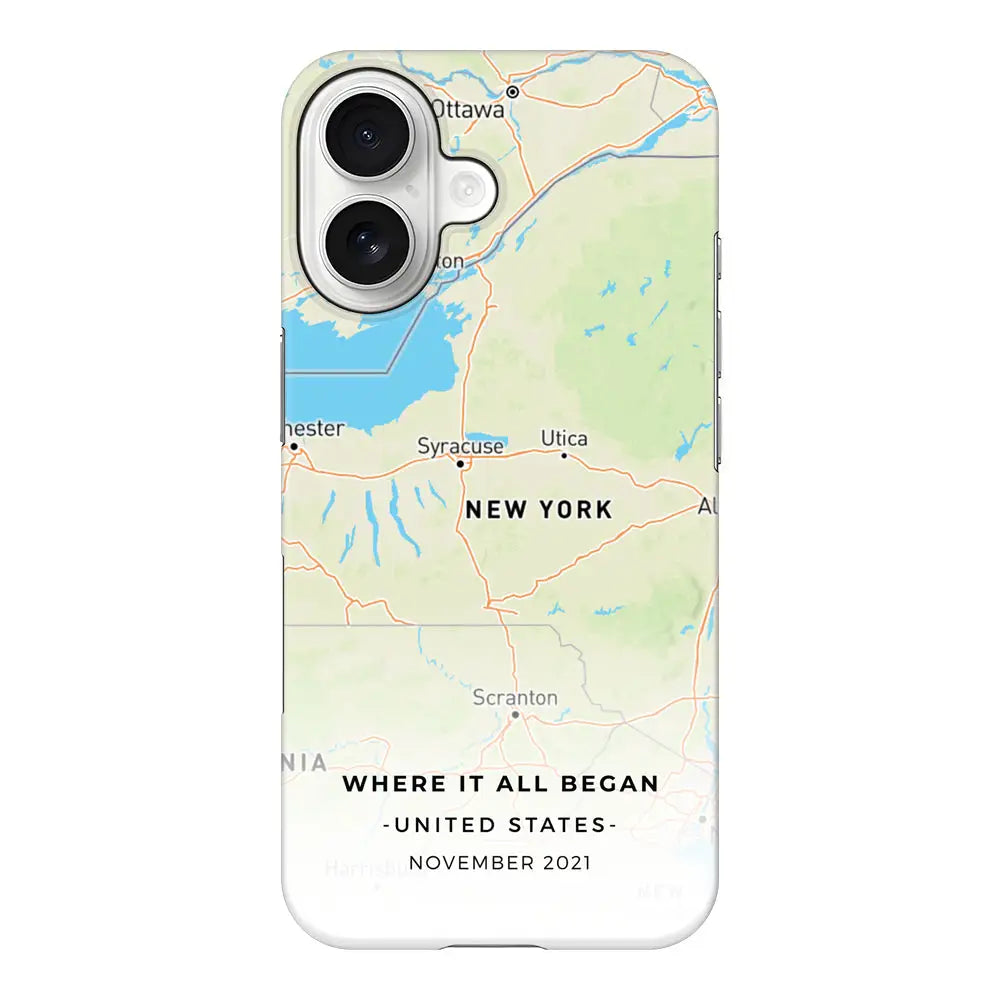 Apple iPhone 17 / Snap MagSafe Personalized map, Phone Case - Stylizedd.com
