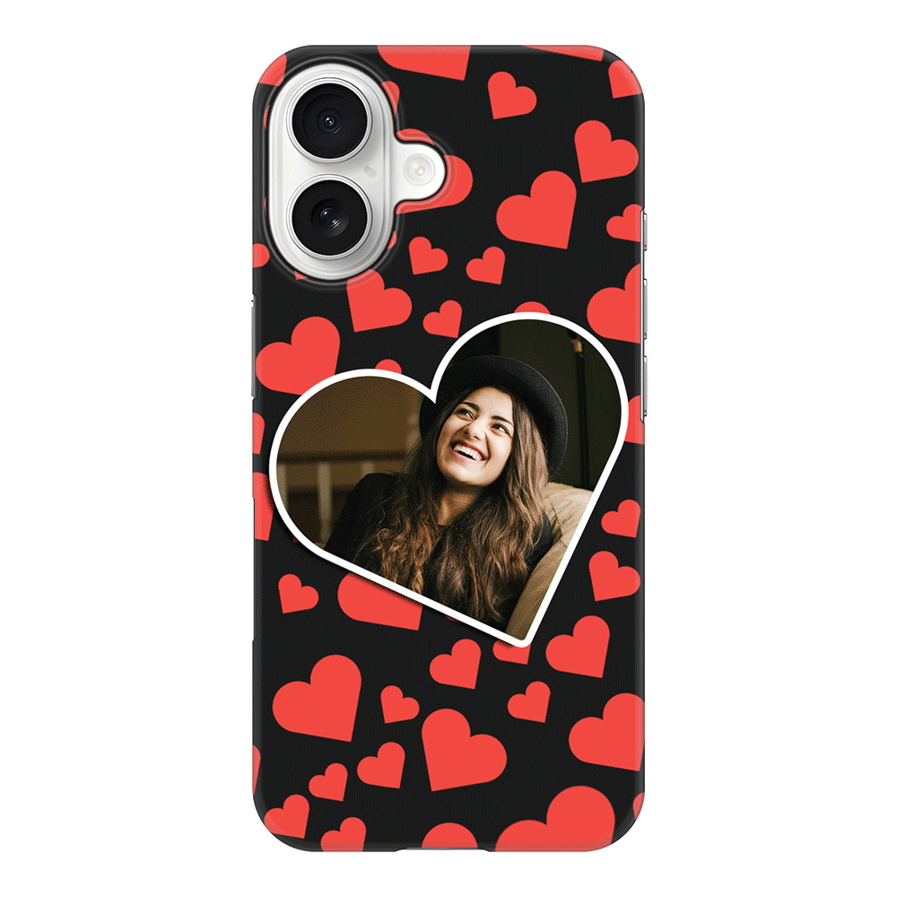 Apple iPhone 17 / Snap MagSafe Custom Photo Heart shaped, Phone Case - Stylizedd.com