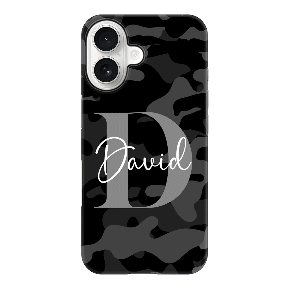 Apple iPhone 17 / Snap MagSafe Personalized Name Camouflage Military Camo, Phone case - Stylizedd.com