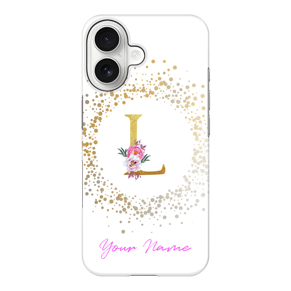 Apple iPhone 17 / Snap MagSafe Floral Initial Phone Case - Stylizedd.com