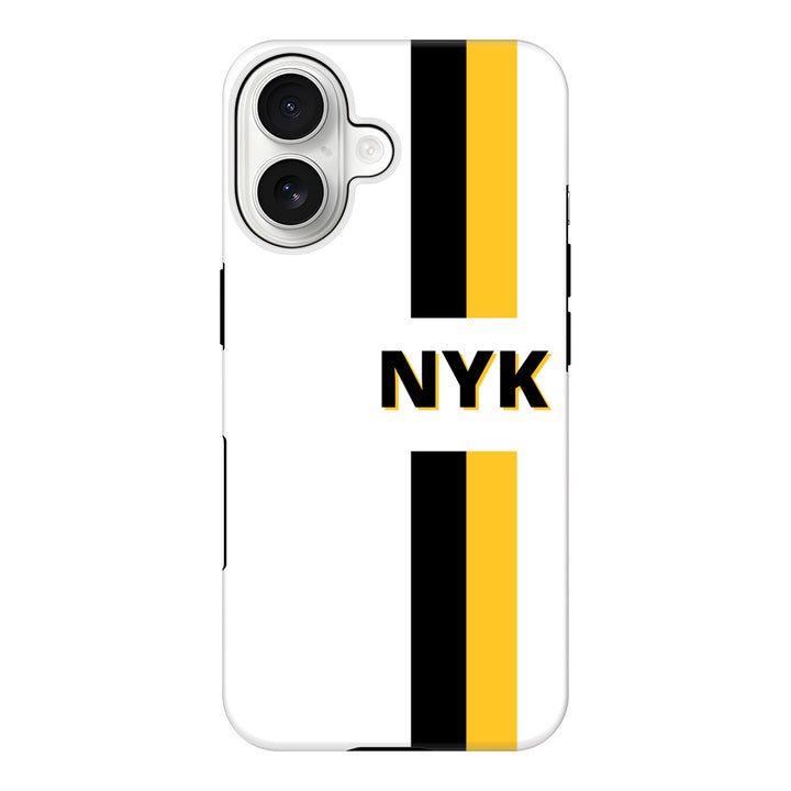 Apple iPhone 17 / Tough MagSafe Custom Striped Monogram Phone Case - Stylizedd.com