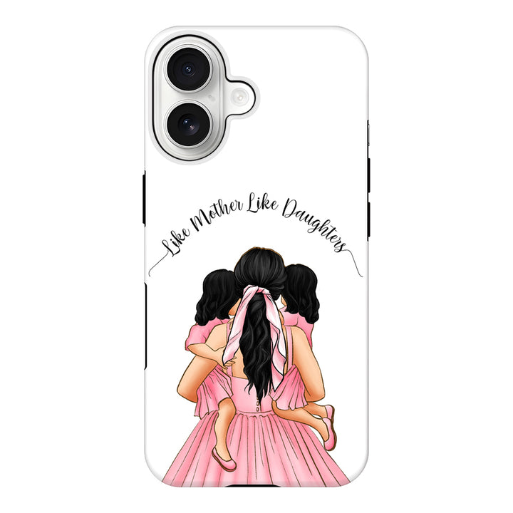 Apple iPhone 17 / Tough MagSafe Mother 2 daughters Custom Clipart, Text Phone Case - Stylizedd.com