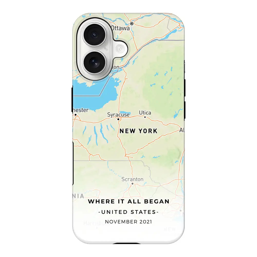 Apple iPhone 17 / Tough MagSafe Personalized map, Phone Case - Stylizedd.com