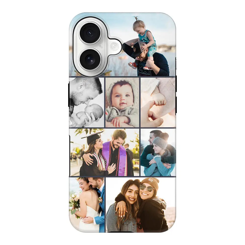 Apple iPhone 17 / Tough MagSafe Personalised Photo Collage Grid Phone Case - Stylizedd.com
