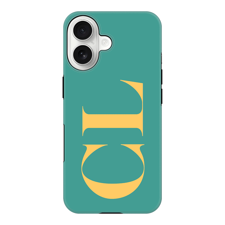 Apple iPhone 17 / Tough MagSafe Personalized Monogram Large Initial 3D Shadow Text, Phone Case - Stylizedd.com