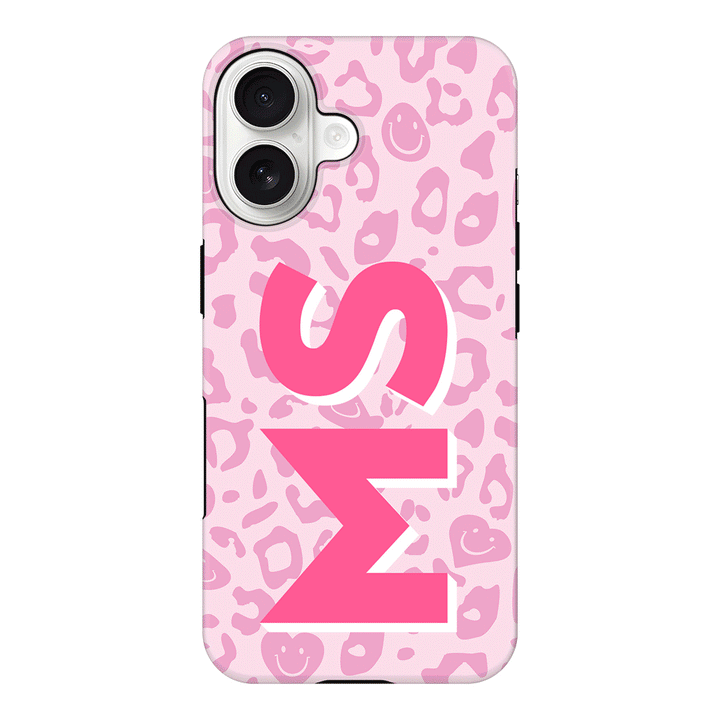Apple iPhone 17 / Tough MagSafe Custom Monogram Initial 3D Shadow Text Seamless Pattern, Phone Case - Stylizedd.com