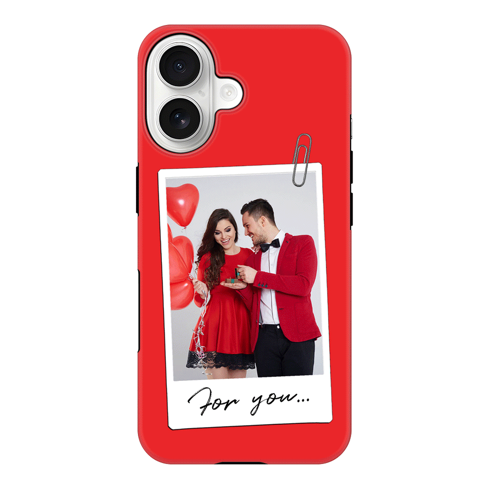 Apple iPhone 17 / Tough MagSafe Personalized Polaroid Photo Valentine, Phone Case - Stylizedd.com