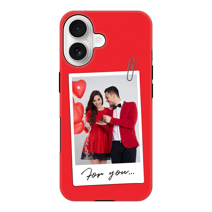 Apple iPhone 17 / Tough MagSafe Personalized Polaroid Photo Valentine, Phone Case - Stylizedd.com