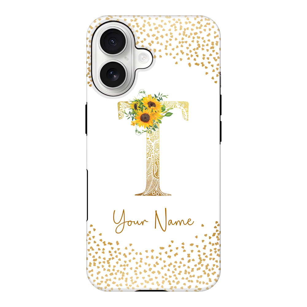 Apple iPhone 17 / Tough MagSafe Floral Mandala Initial Phone Case - Stylizedd.com
