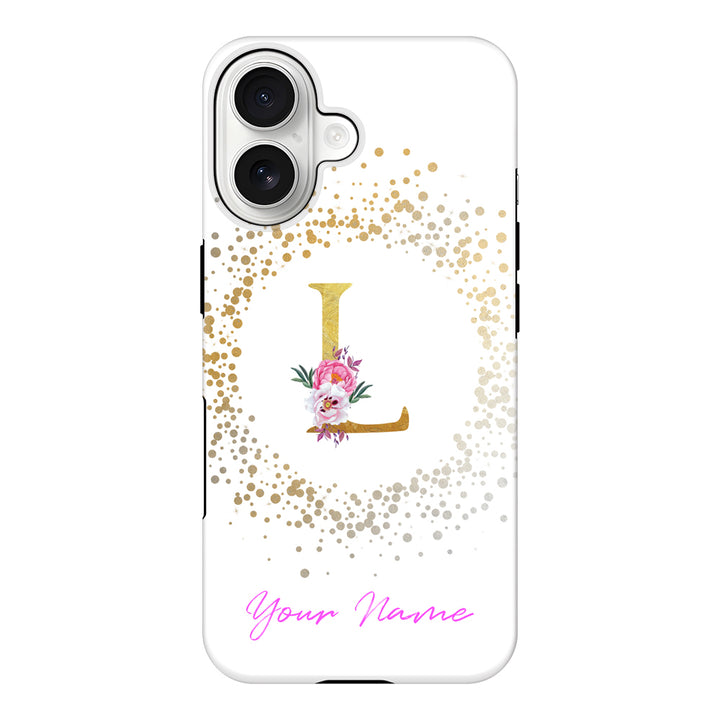 Apple iPhone 17 / Tough MagSafe Floral Initial Phone Case - Stylizedd.com