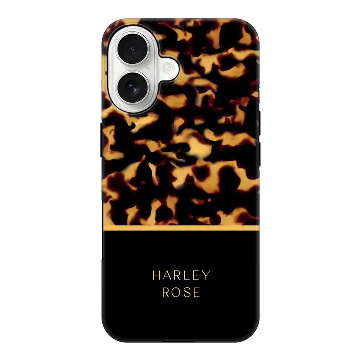 Apple iPhone 17 / Tough MagSafe Personalized Text Luxury Tortoise Shell Pattern, Phone Case - Stylizedd.com