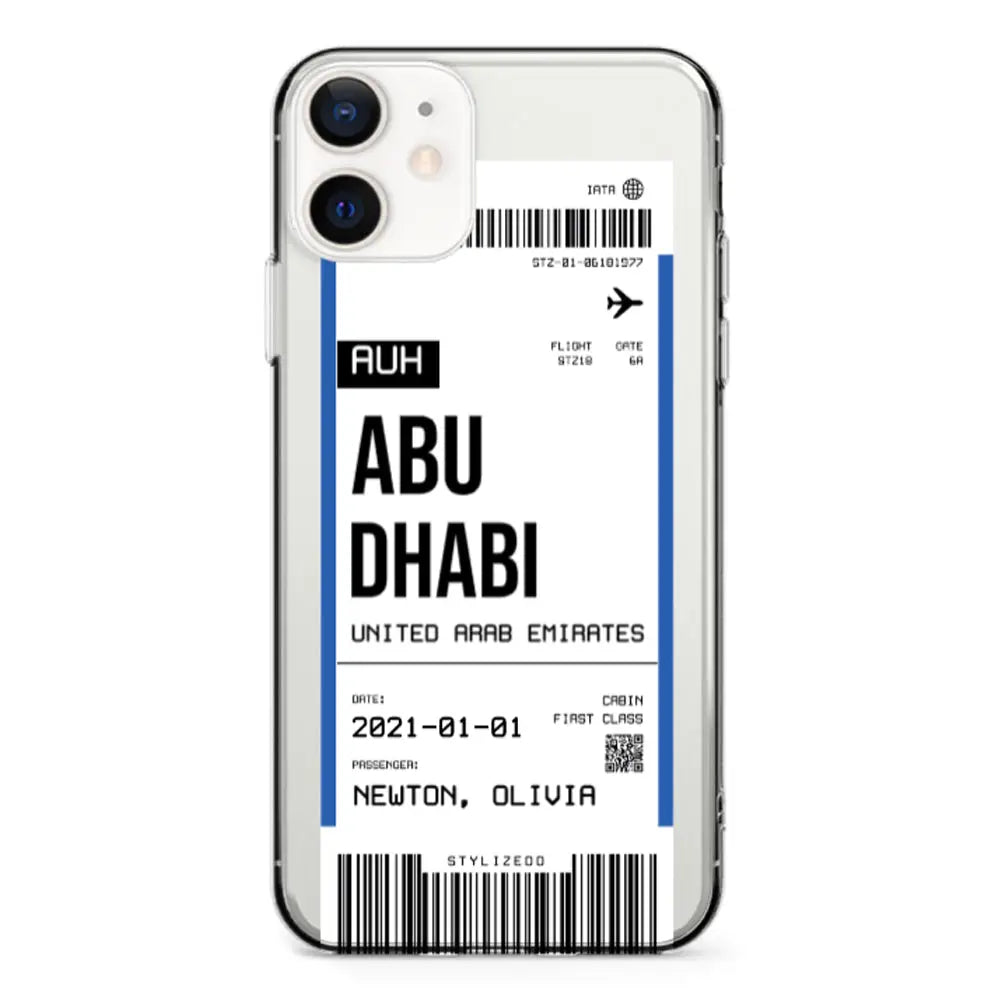 Apple iPhone 11 / Clear Classic Custom Flight Boarding Pass Ticket Phone Case - Stylizedd.com